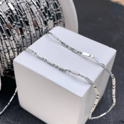 Цепь №321 цвет серебро прямоугольник круг 1,5 мм 