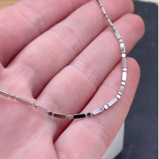 Цепь №321 цвет серебро прямоугольник круг 1,5 мм 