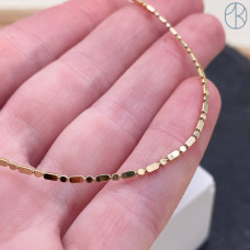 Цепь №327-1 цвет золото прямоугольник круг 1,5 мм 