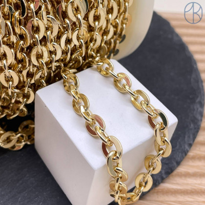 Цепь №328-1 цвет золото 6х8 мм 