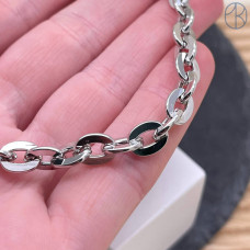 Цепь №328 цвет серебро 6х8 мм 