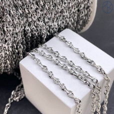 Цепь №329 цвет серебро 3 мм 