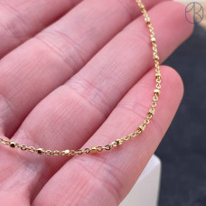 Цепь №330 бусина, цвет золото 1,5 мм