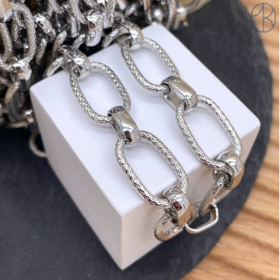 Цепь №345 цвет серебро 20 мм