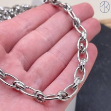 Цепь №345 цвет серебро 7 мм 