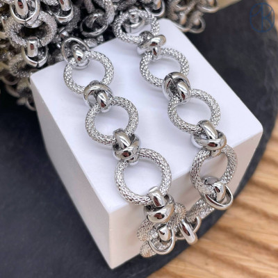 Цепь №346 цвет серебро 11 мм