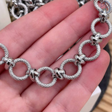 Цепь №346 цвет серебро 11 мм