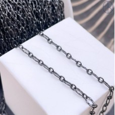 Цепь №398-2 цвет черный 5 мм