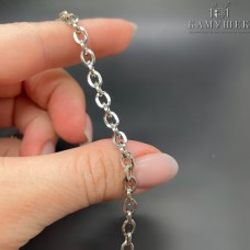 Цепь №59 цвет серебро 6*4,5 мм