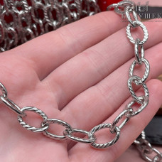 Цепь №64 цвет серебро 14 мм