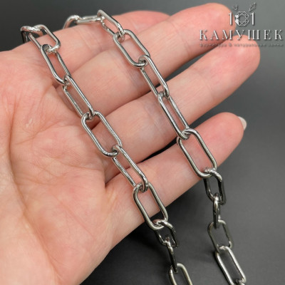 Цепь №69 цвет серебро 7 мм