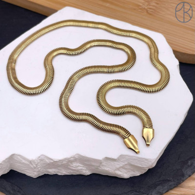 Цепь основа сталь №1 цвет золото 18К 5 мм 