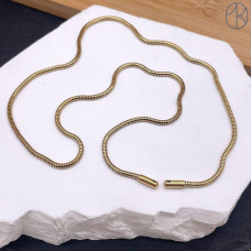 Цепь основа сталь цвет золото 18К 2 мм Цепь основа сталь цвет золото 18К 2 мм