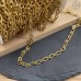 Цепь сталь №118-1С цвет золото 5 мм