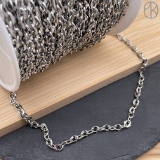 Цепь сталь №122С цвет серебро 6 мм