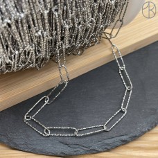 Цепь сталь №123С цвет серебро 20 мм
