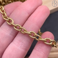 Цепь сталь №127-1С цвет золото 7 мм