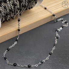 Цепь сталь №155С цвет серебро 2 мм