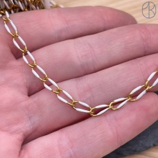 Цепь сталь №156-1С цвет золото 2 мм