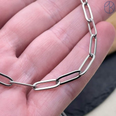 Цепь сталь №59С цвет серебро 4,4 мм