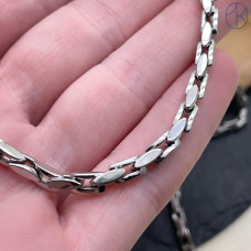 Цепь сталь №65С цвет серебро 4 мм