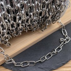 Цепь сталь №89С цвет серебро 12 мм