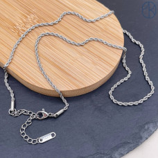 Цепь сталь с замком №1 цвет серебро 2 мм Цепь сталь с замком №1 цвет серебро 2 мм