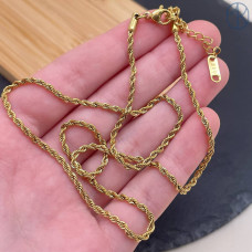 Цепь сталь с замком №1 цвет золото 14К 2 мм Цепь сталь с замком №1 цвет золото 14К 2 мм