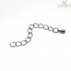 Цепочка удлинительная, цвет серебро 5 см 