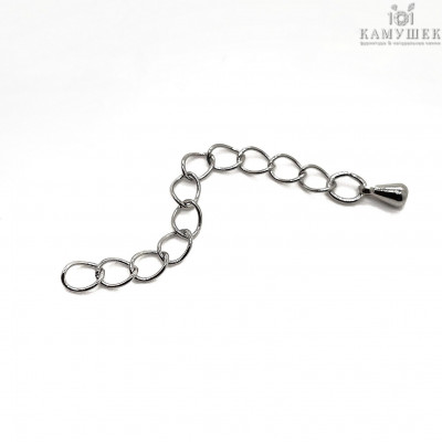 Цепочка удлинительная, цвет серебро 5 см 