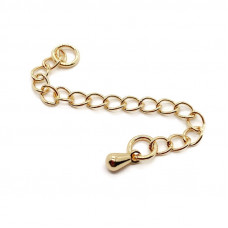 Цепочка удлинительная, цвет золото 5 см 