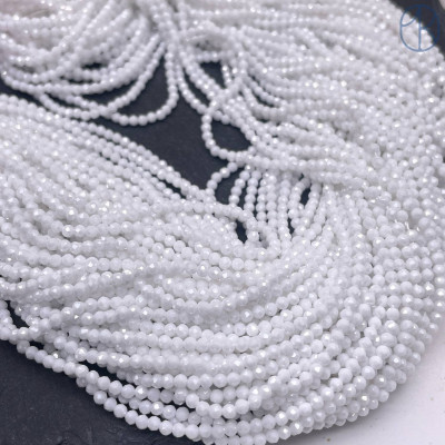 Циркон огранка белый непрозрачный 2 мм (кубический цирконий, фианит) 