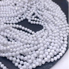 Циркон огранка белый непрозрачный 4 мм (кубический цирконий, фианит) 