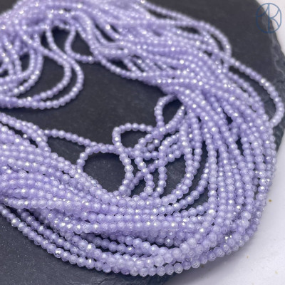 Циркон огранка бледно-фиолетовый 2 мм (кубический цирконий, фианит) 