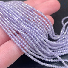 Циркон огранка бледно-фиолетовый 2 мм (кубический цирконий, фианит) 