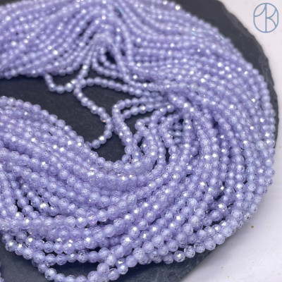 Циркон огранка бледно-фиолетовый 3 мм (кубический цирконий, фианит) 