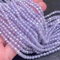 Циркон огранка бледно-фиолетовый 4 мм (кубический цирконий, фианит) 