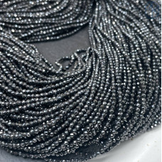 Циркон огранка черный №1 2 мм (кубический цирконий, фианит) 