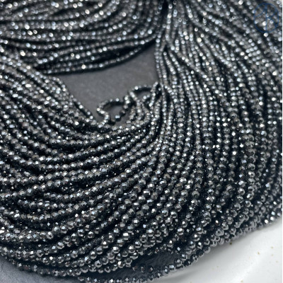 Циркон огранка черный №1 2 мм (кубический цирконий, фианит) 