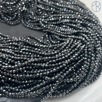 Циркон огранка черный №1 3 мм (кубический цирконий, фианит) 