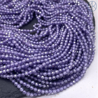 Циркон огранка фиолетовый 3 мм (кубический цирконий, фианит) 