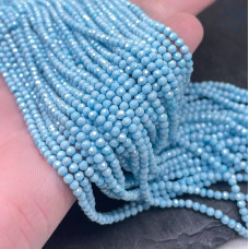 Циркон огранка голубой №1 непрозрачный 2 мм (кубический цирконий, фианит) 