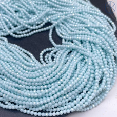 Циркон огранка голубой непрозрачный 2 мм (кубический цирконий, фианит) 