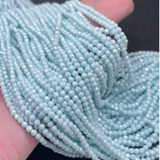 Циркон огранка голубой непрозрачный 2 мм (кубический цирконий, фианит) 