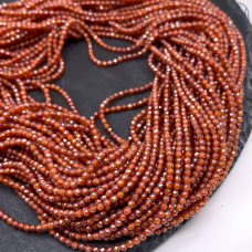 Циркон огранка красно-коричневый №1 2 мм (кубический цирконий, фианит) 