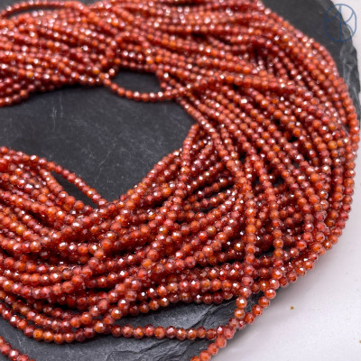 Циркон огранка красно-коричневый 2 мм (кубический цирконий, фианит) 