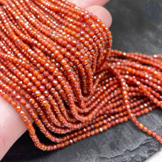 Циркон огранка красно-коричневый 2 мм (кубический цирконий, фианит) 