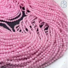 Циркон огранка розовый 3 мм (кубический цирконий, фианит) 