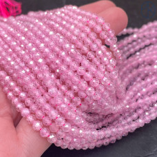 Циркон огранка розовый 4 мм (кубический цирконий, фианит) 