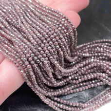 Циркон огранка серо-коричневый 2 мм (кубический цирконий, фианит) 